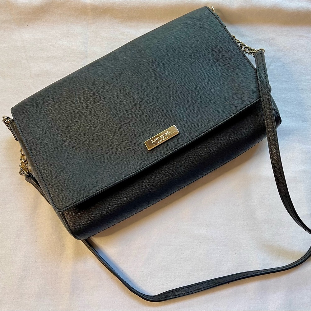 Kate Spade Alex Black Saffriano Leather Crossbody